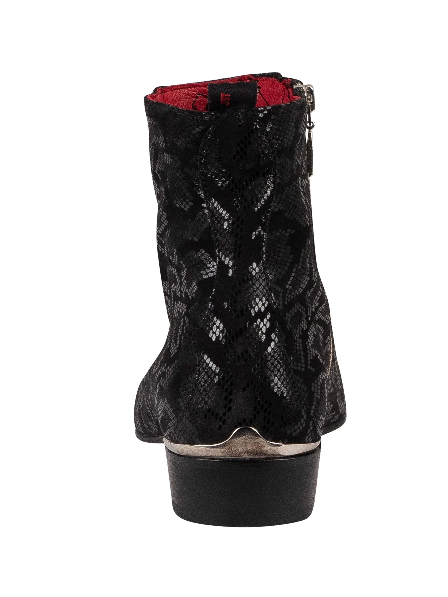 Jeffery West Zip Chelsea Leather Boots - Black Kala Snake - Image 5
