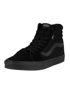Vans Filmore Hi Suede Trainers - Black/Black
