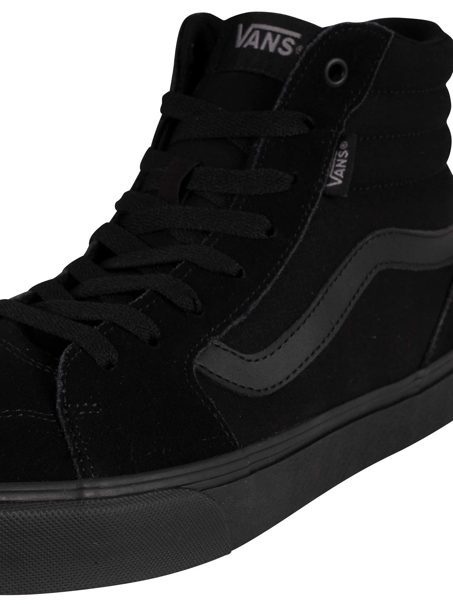 Vans Filmore Hi Suede Trainers - Black/Black - Image 8