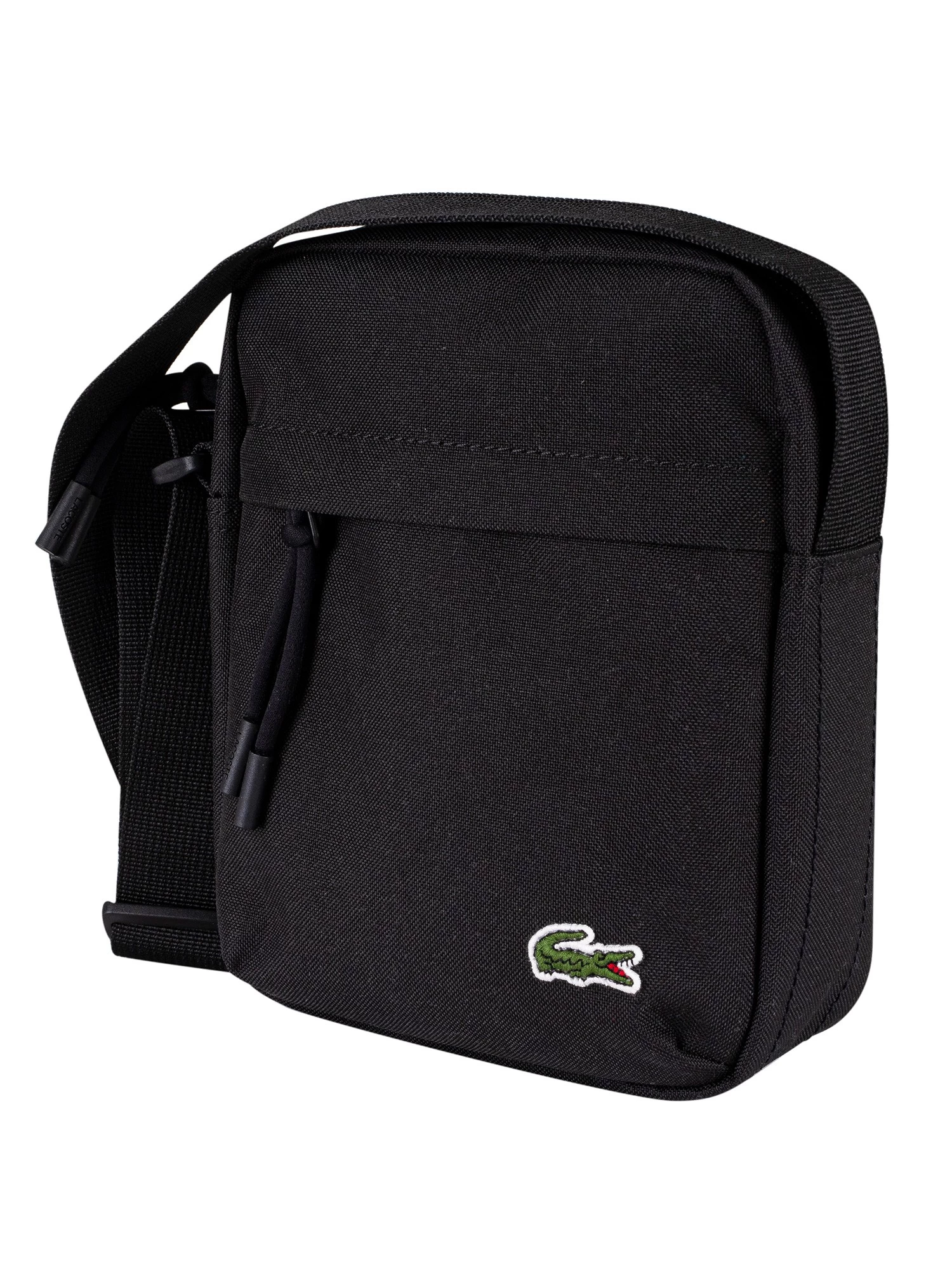 Lacoste Logo Vertical Camera Bag - Black - Image 2