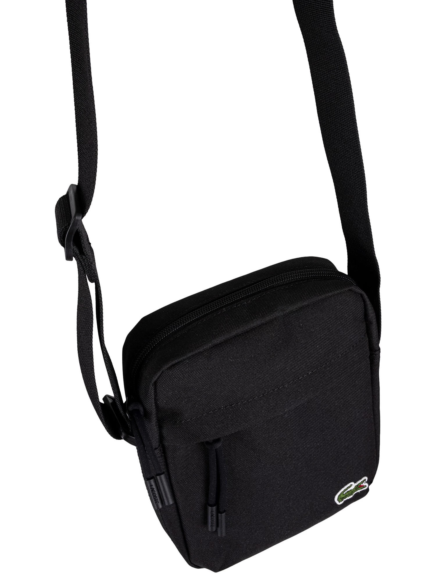 Lacoste Logo Vertical Camera Bag - Black - Image 8