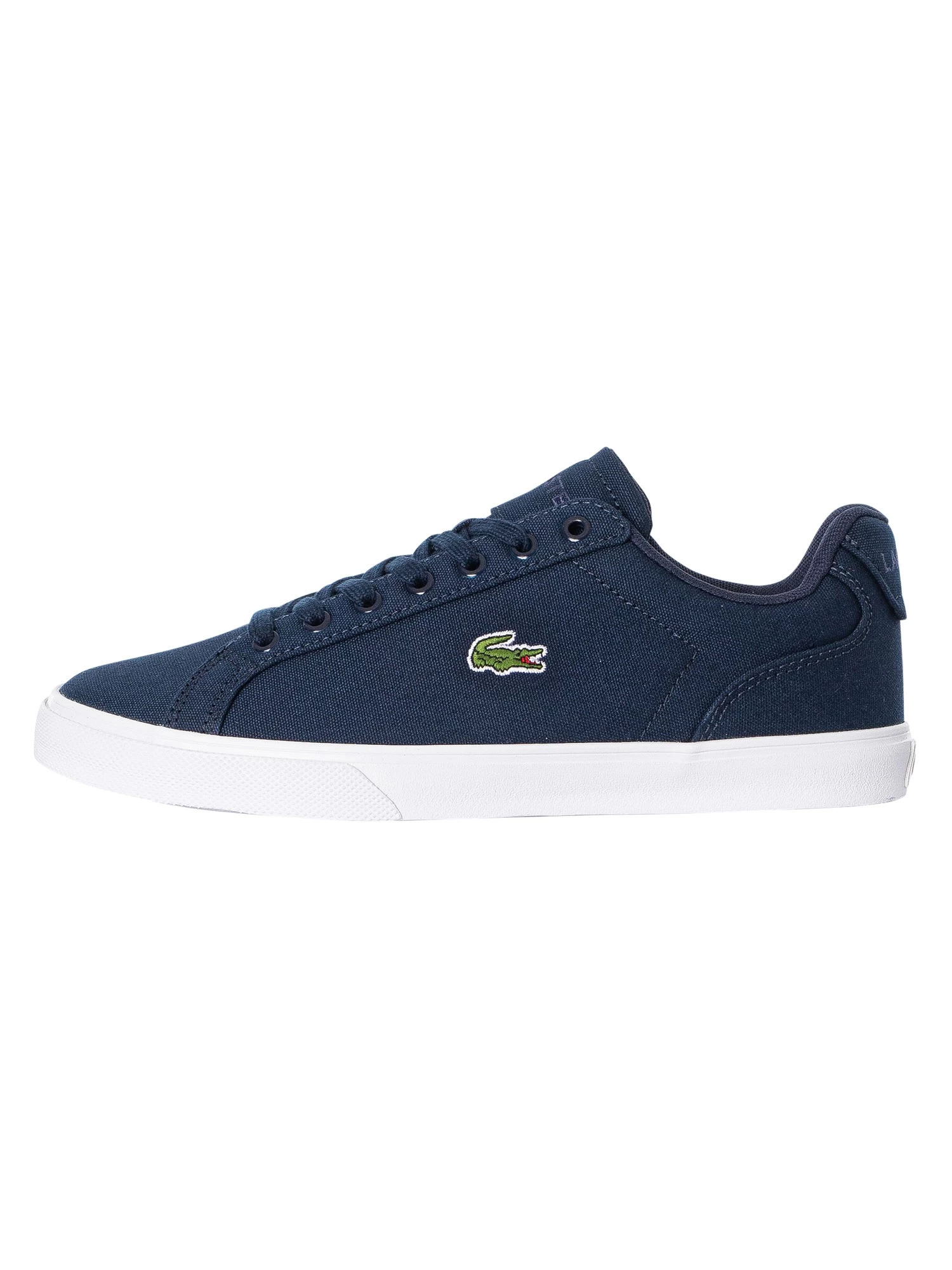 Lacoste Lerond Pro BL 123 1 CMA Canvas Trainers - Navy/White - Image 2