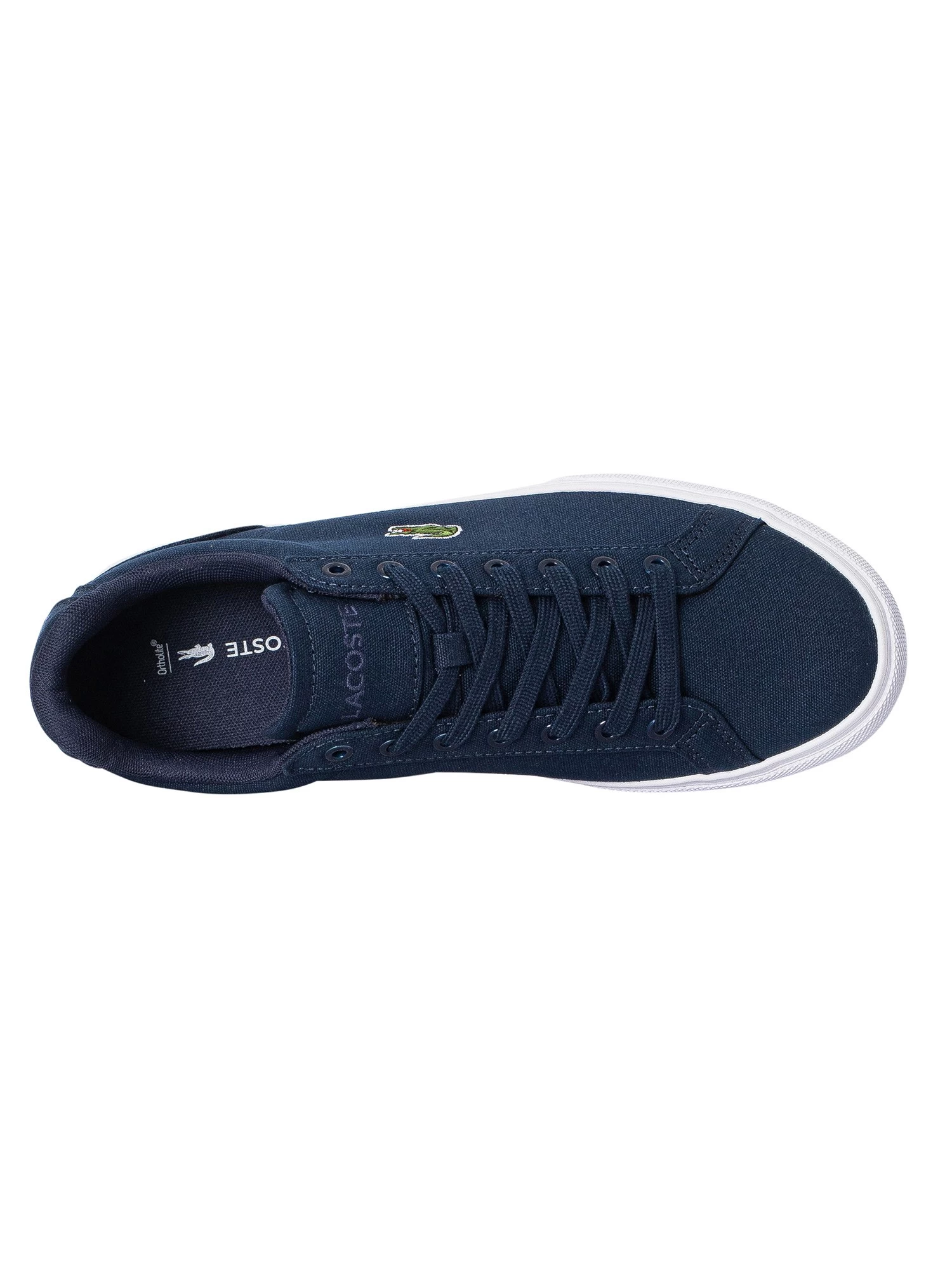 Lacoste Lerond Pro BL 123 1 CMA Canvas Trainers - Navy/White - Image 6