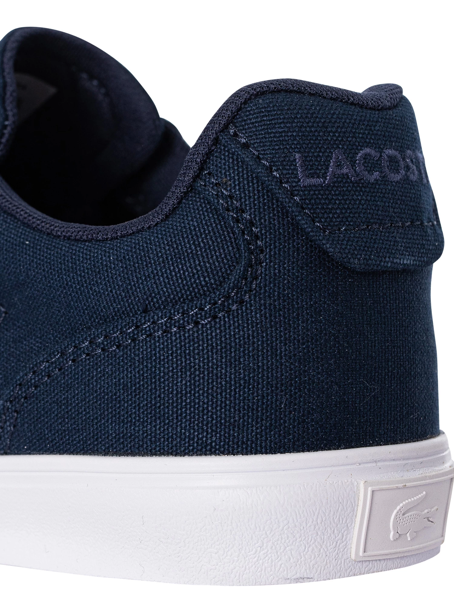 Lacoste Lerond Pro BL 123 1 CMA Canvas Trainers - Navy/White - Image 9