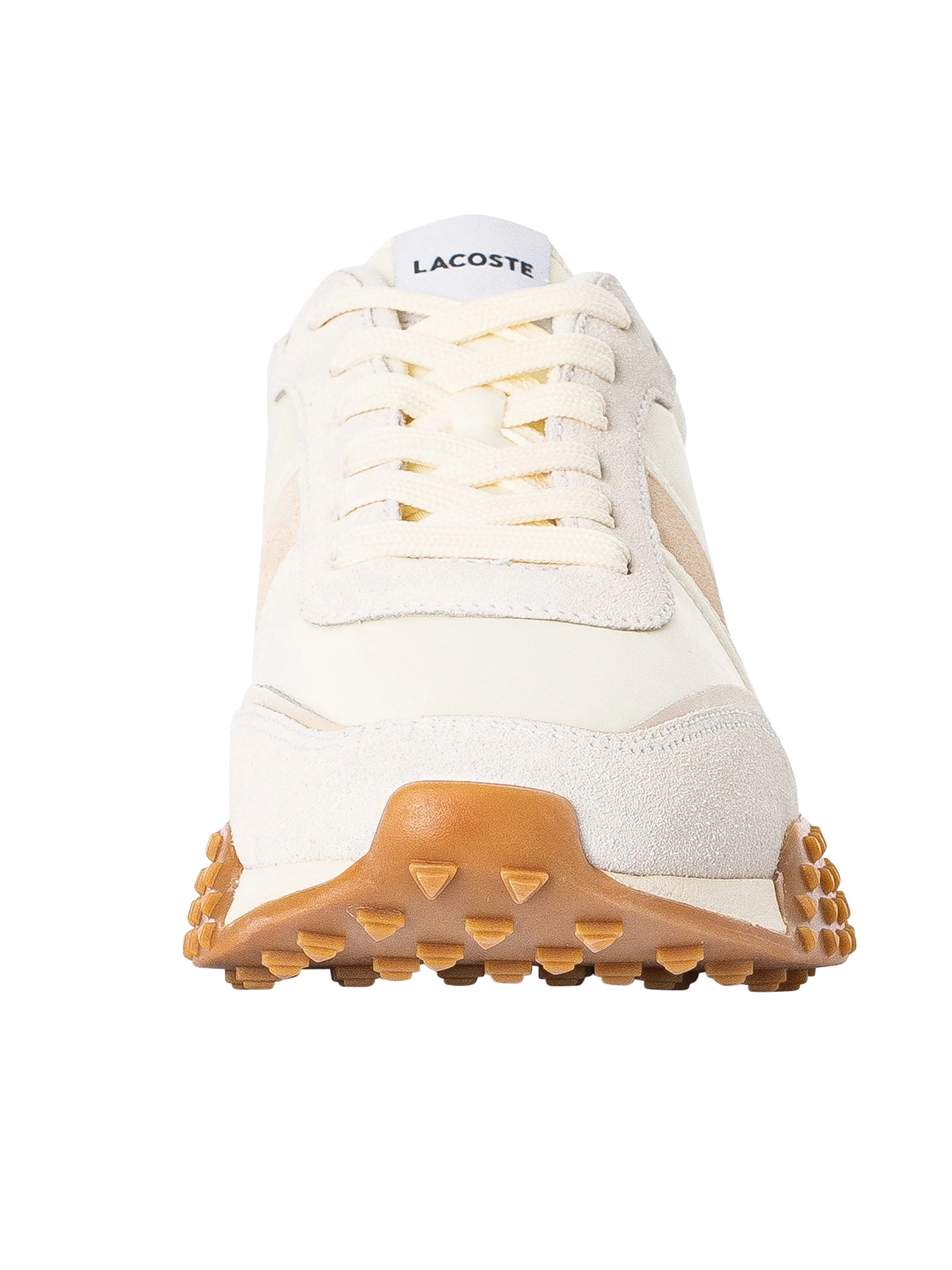 Lacoste L-Spin Deluxe 123 1 SMA Textile Trainers - Off White - Image 4