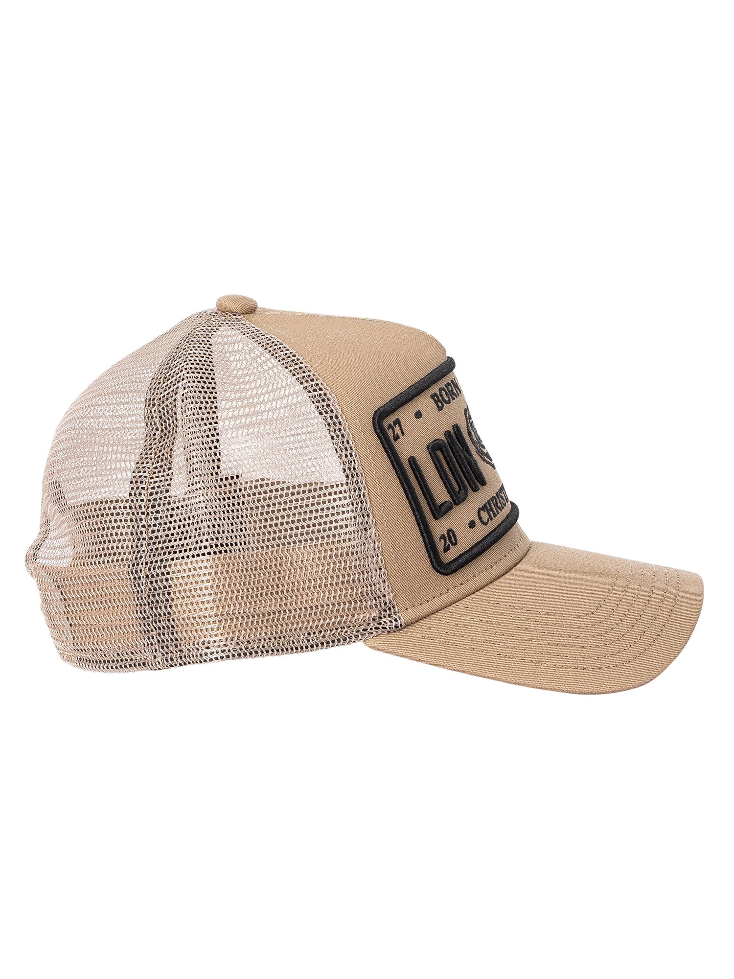Christian Rose Iconic Plate Trucker Cap - Sand/Black - Image 4
