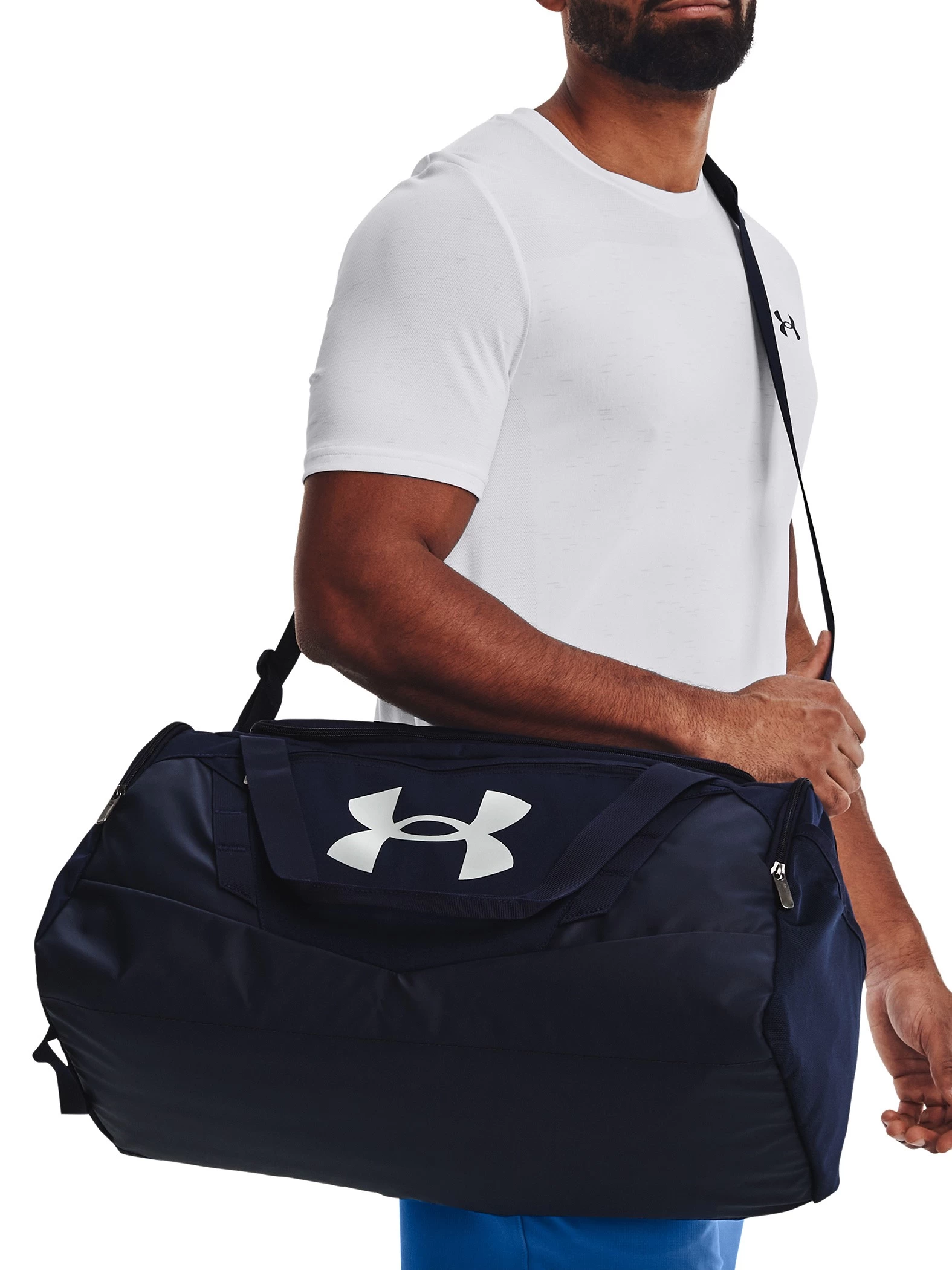 Under Armour Undeniable 5.0 Duffle Bag - Midnight Navy/Metallic Silver - Image 8