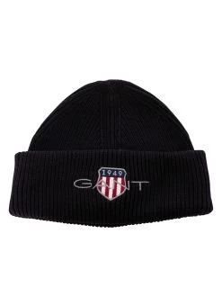 GANT Archive Shield Cotton Beanie - Black