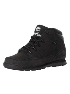 Timberland Euro Rock Mid Hiker Leather Boots - Black