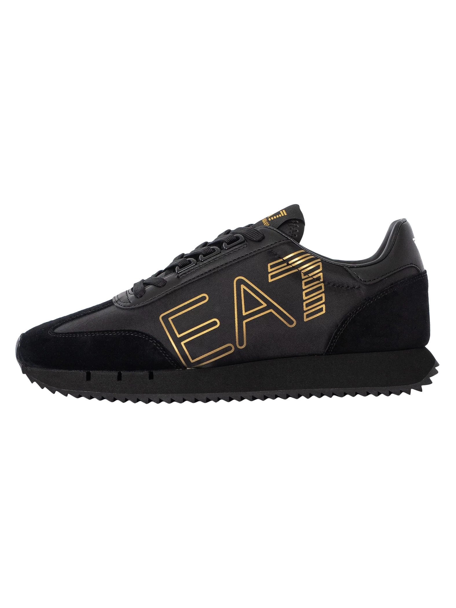 EA7 Side Logo Trainers - Black/Gold - Image 2