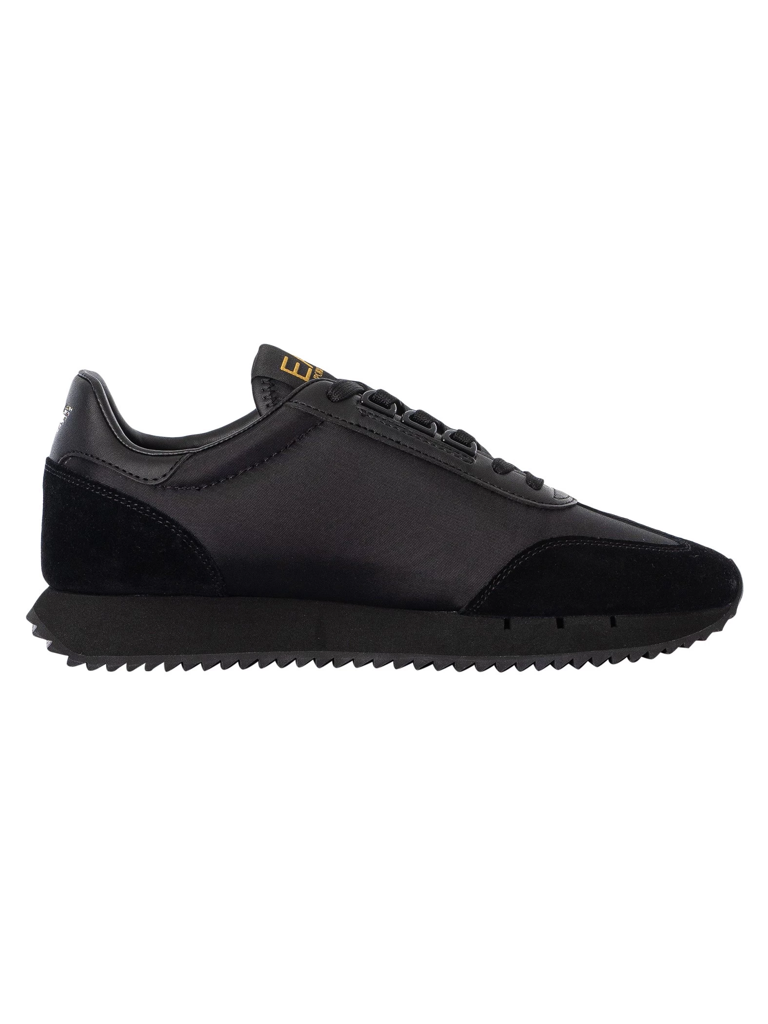EA7 Side Logo Trainers - Black/Gold - Image 3