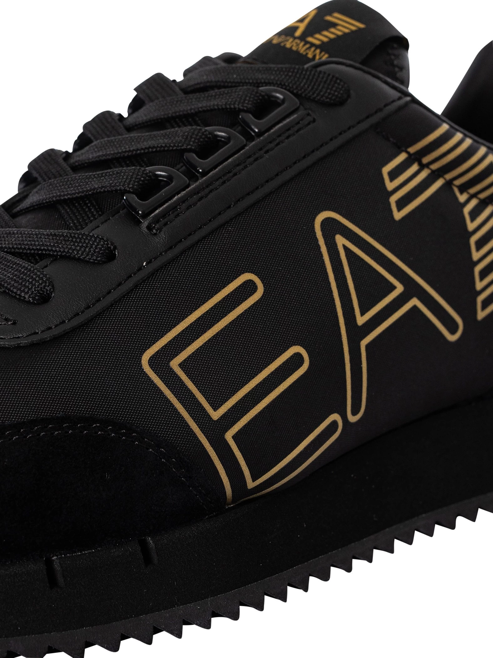 EA7 Side Logo Trainers - Black/Gold - Image 8