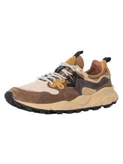 Flower Mountain Yamano 3 Suede Trainers - Beige/Brown