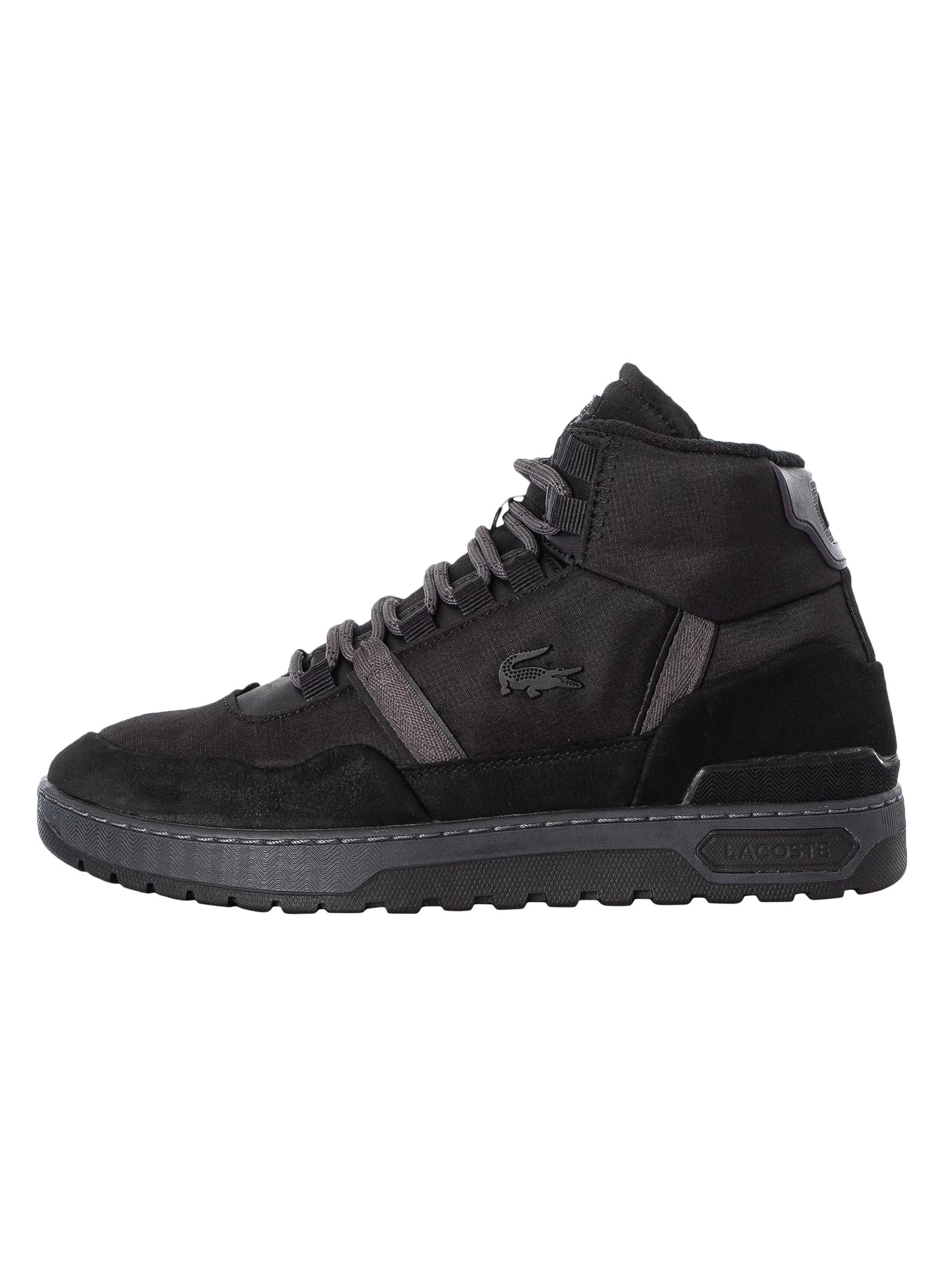 Lacoste T-Clip Winter Mid 222 2 SMA Trainers - Black/Dark Grey - Image 2