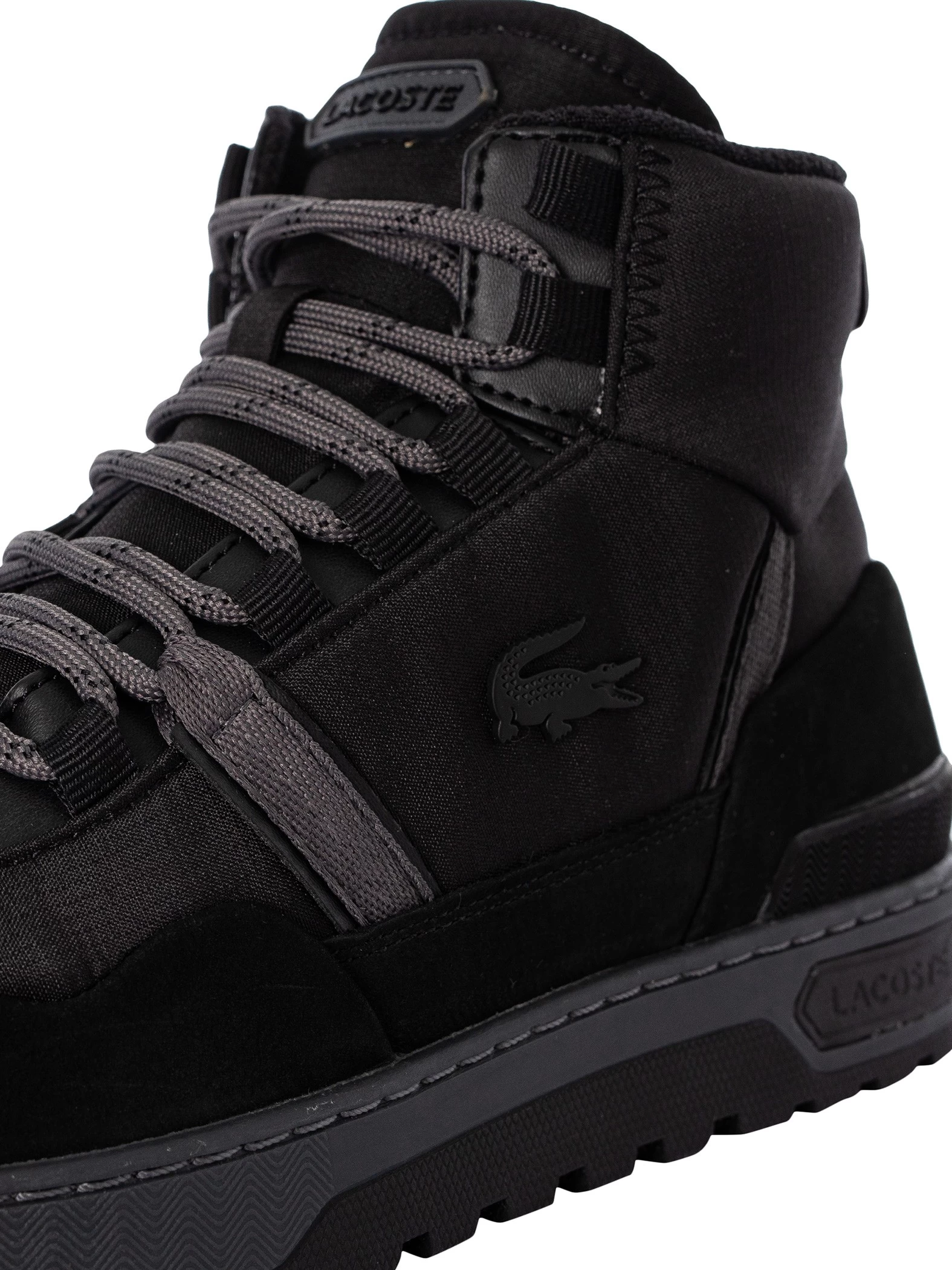 Lacoste T-Clip Winter Mid 222 2 SMA Trainers - Black/Dark Grey - Image 8