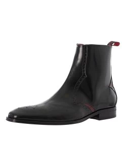 Jeffery West Scarface Leather Zip Chelsea Boots - Black