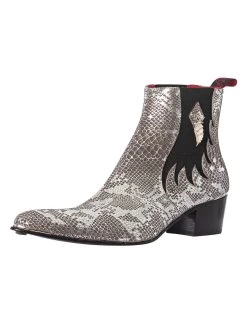 Jeffery West Sylvian Kala Snake Chelsea Boots - Asphalt Beetle