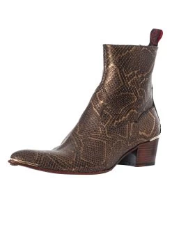 Jeffery West Sylvian Zip Chelsea Boots - Bronze Halley