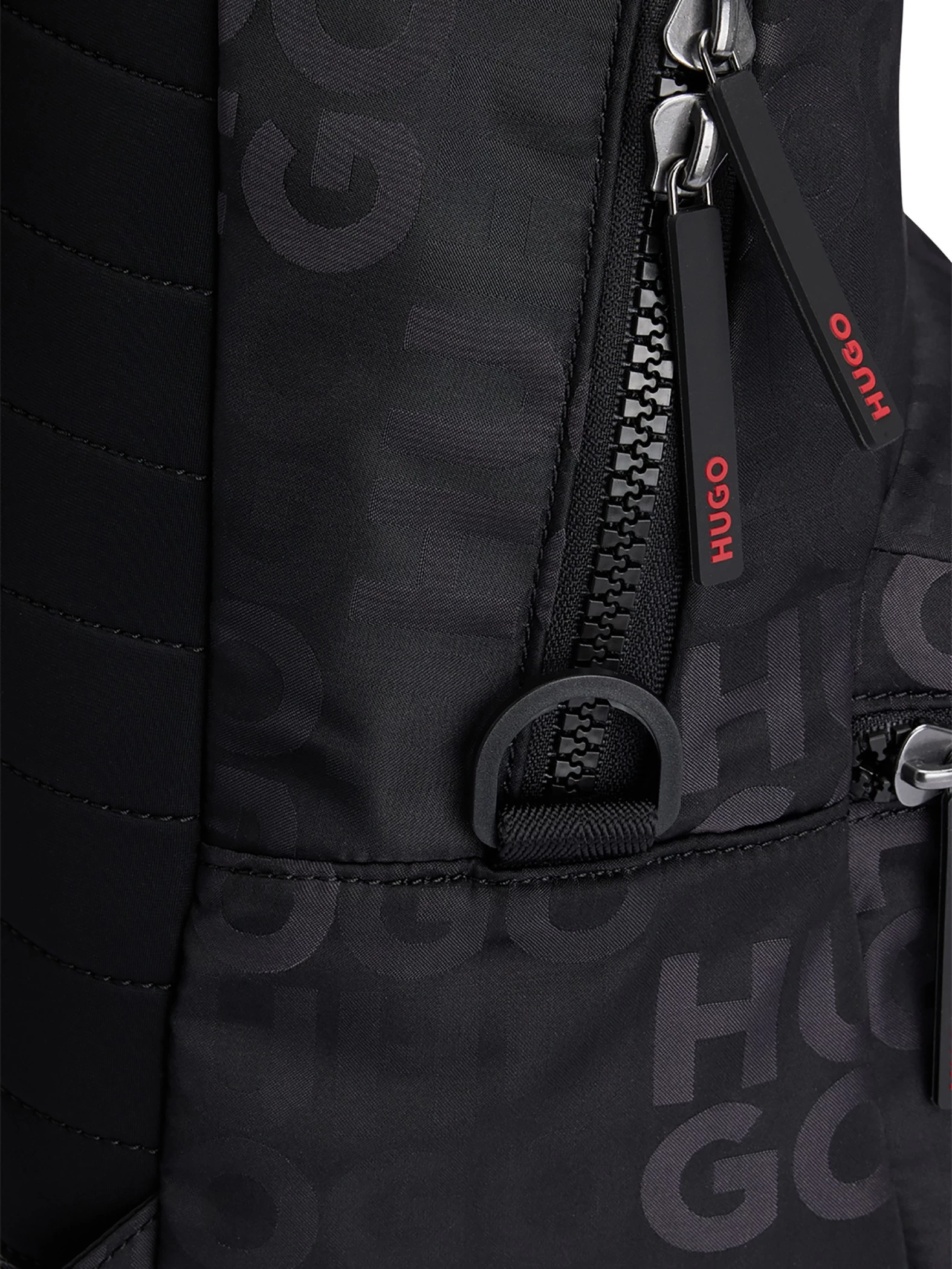 HUGO Ethon 2.0 Multi Logo Backpack - Black - Image 5