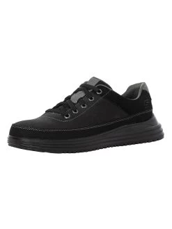 Skechers Proven Aldeno Leather Trainers - Black