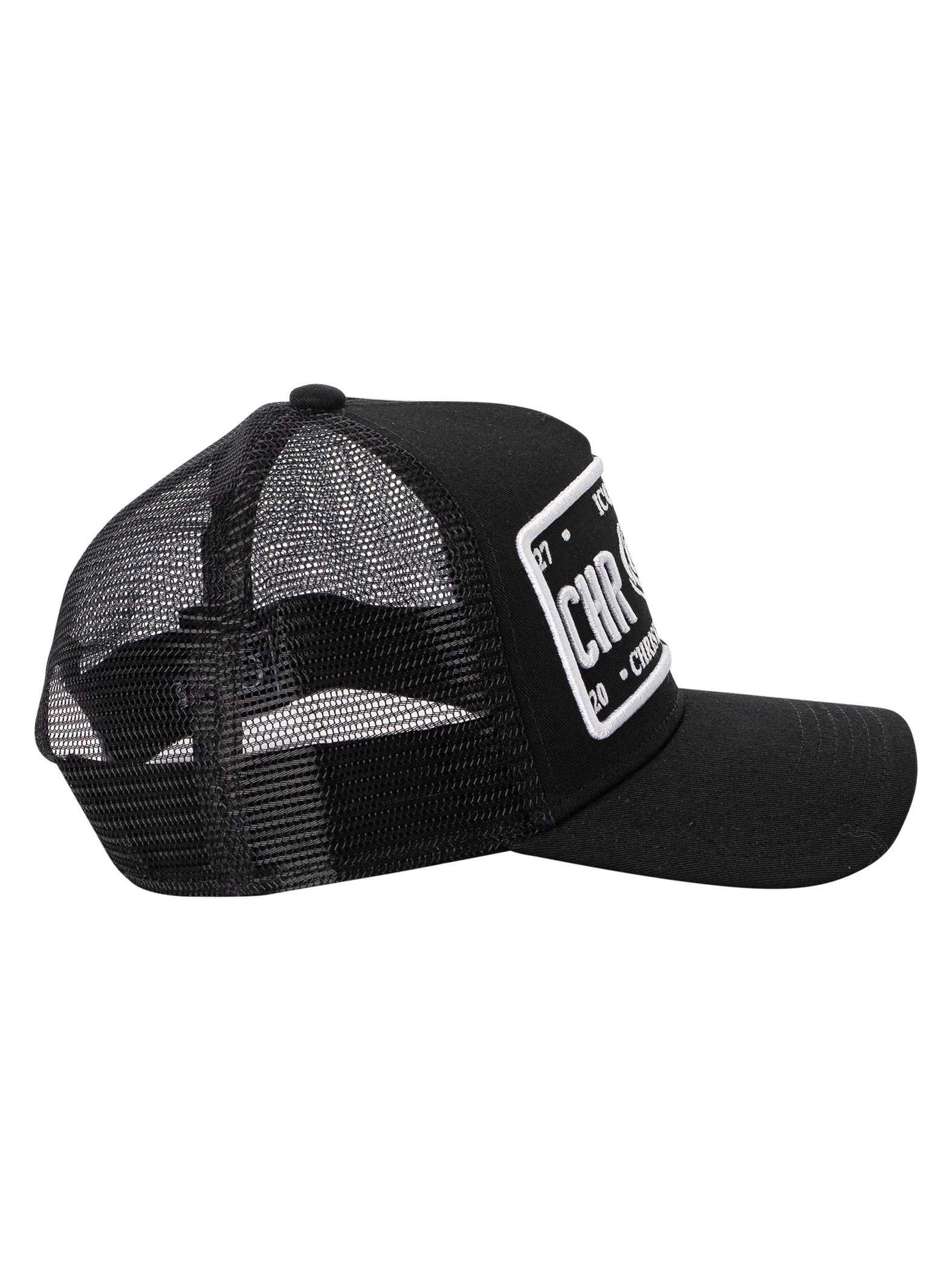 Christian Rose Iconic 50/50 Plate Trucker Cap - Black/White - Image 4