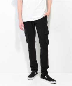 American Stitch Black Nylon Cargo Pants