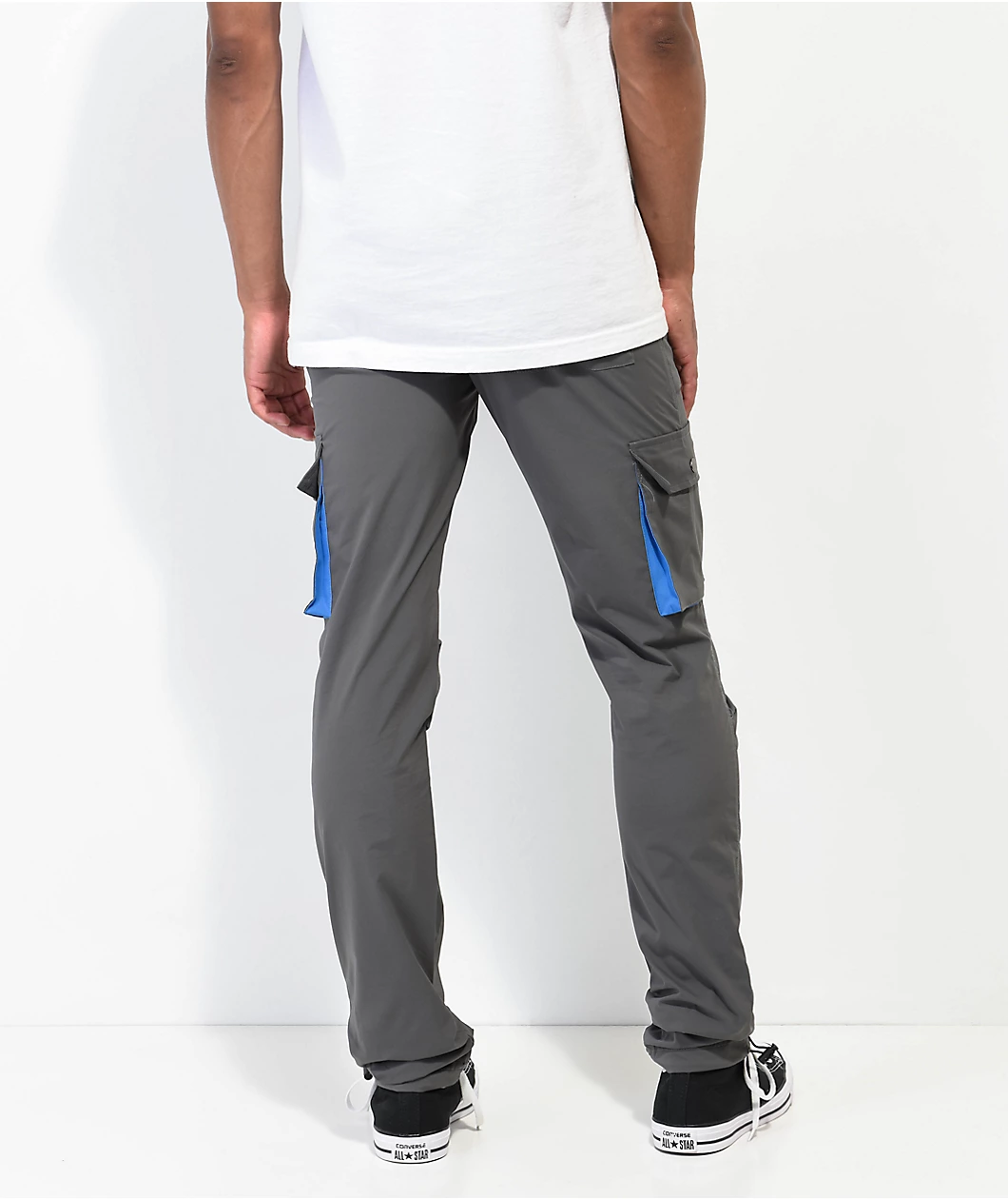 American Stitch Stretch Slim Grey Cargo Pants - Image 2