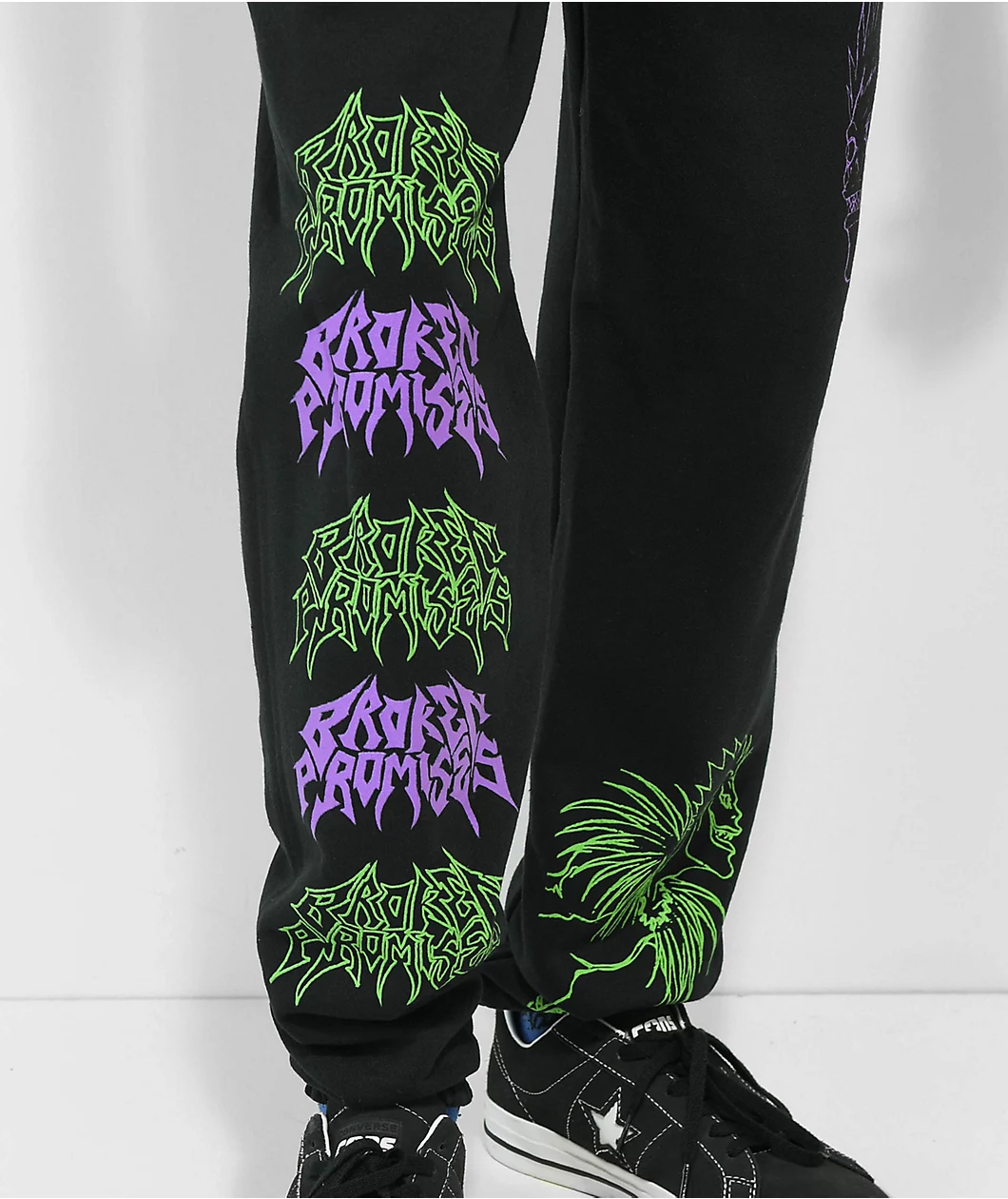 Broken Promises X Death Note Ryuk Black Sweatpants - Image 4