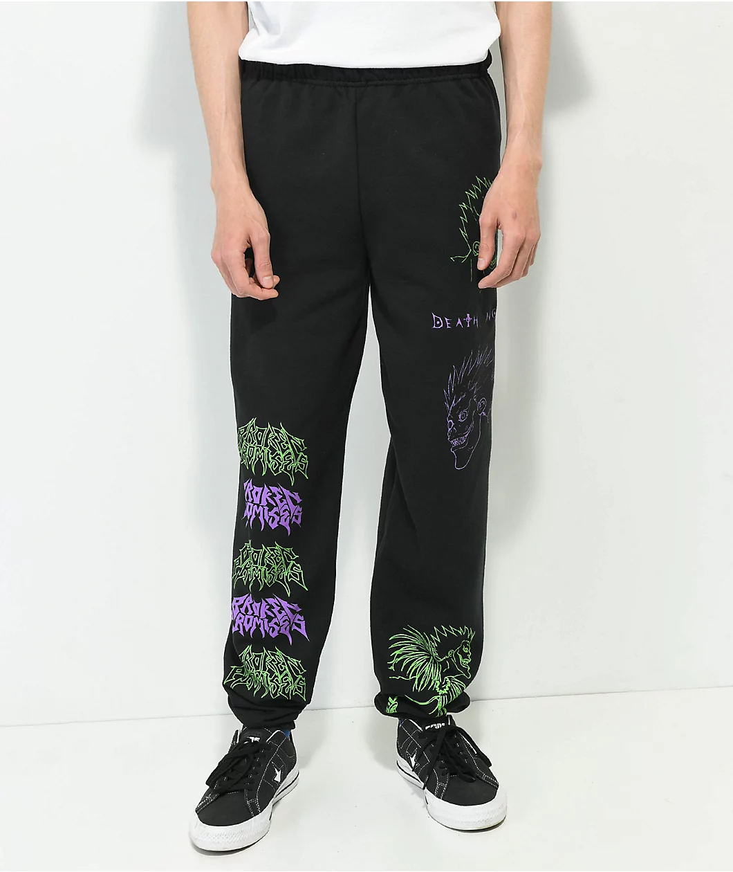 Broken Promises X Death Note Ryuk Black Sweatpants - Image 5
