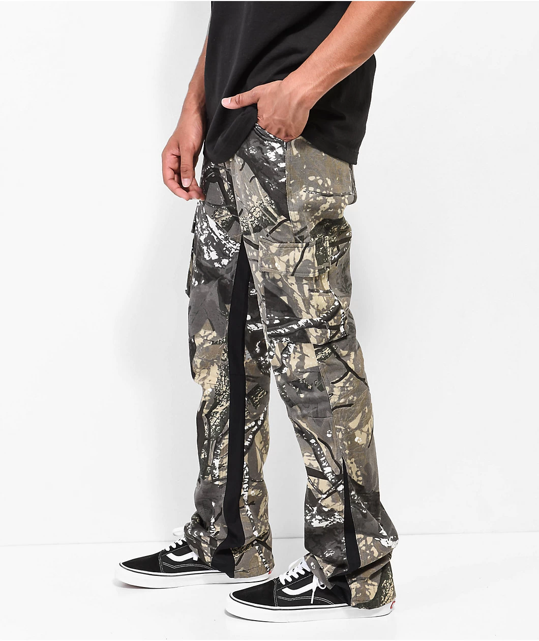 EPTM Hunter Camo & Black Flare Pants - Image 3