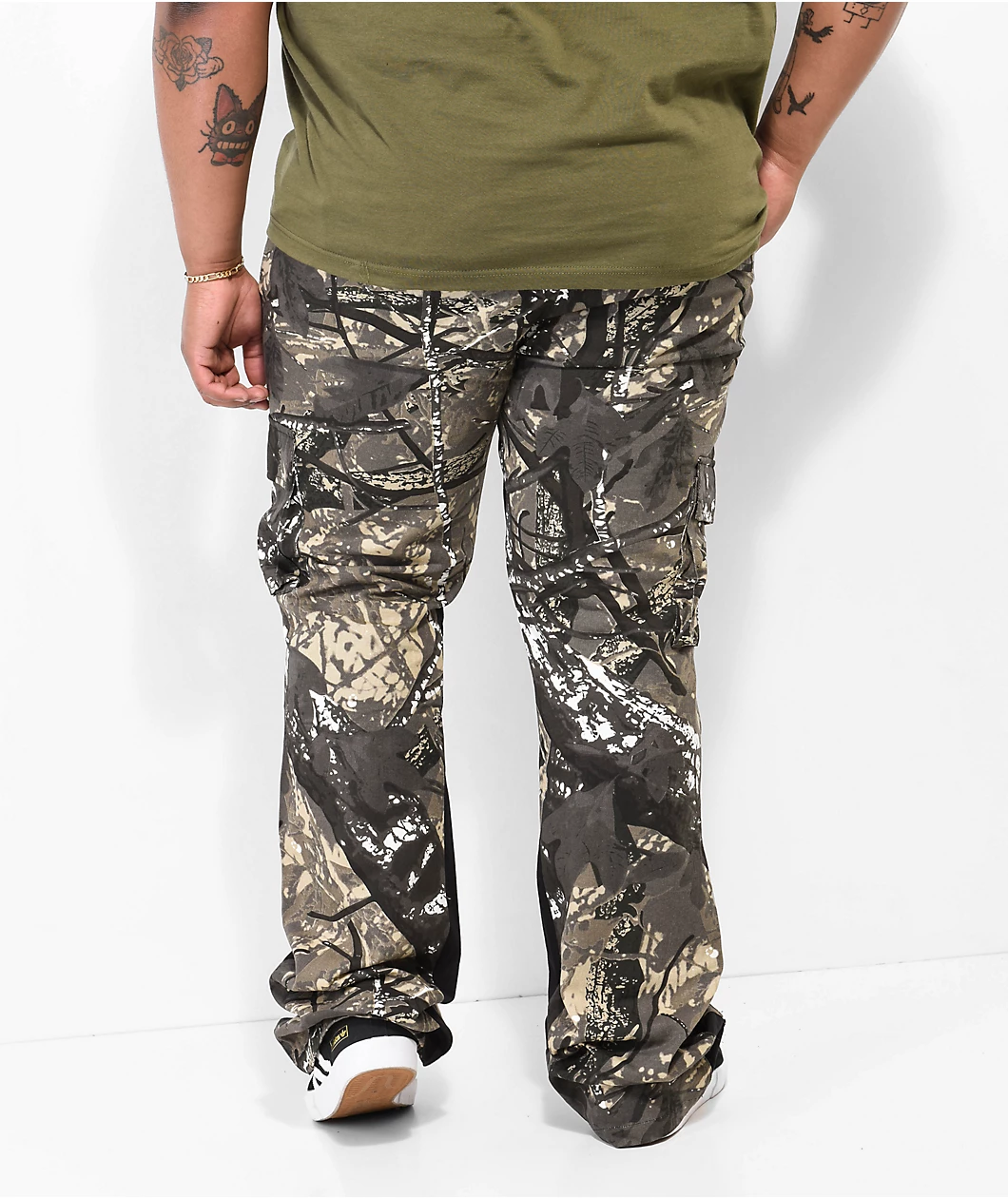 EPTM Hunter Camo & Black Flare Pants - Image 7