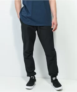 Empyre Creager Poplin Stretch Black Jogger Pants