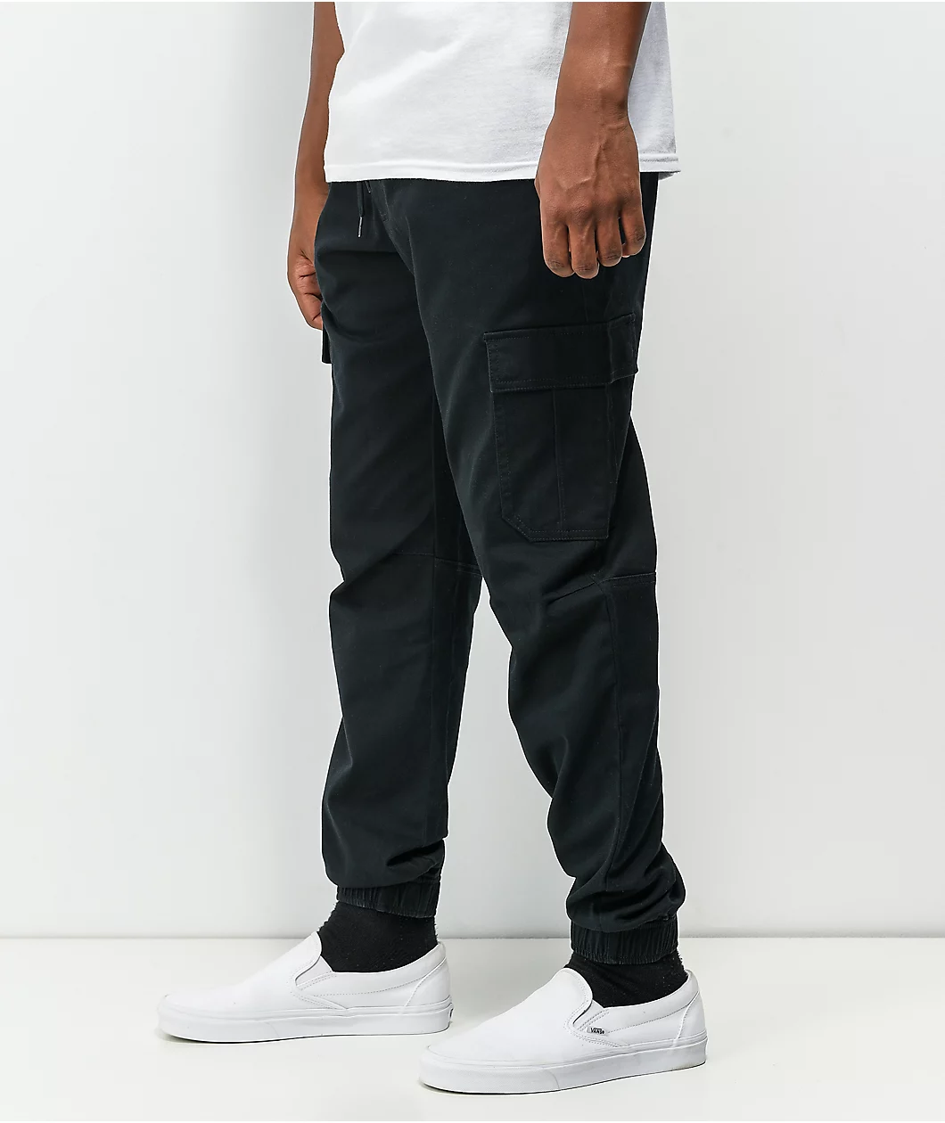 Empyre Creago Black Cargo Jogger Pants - Image 3