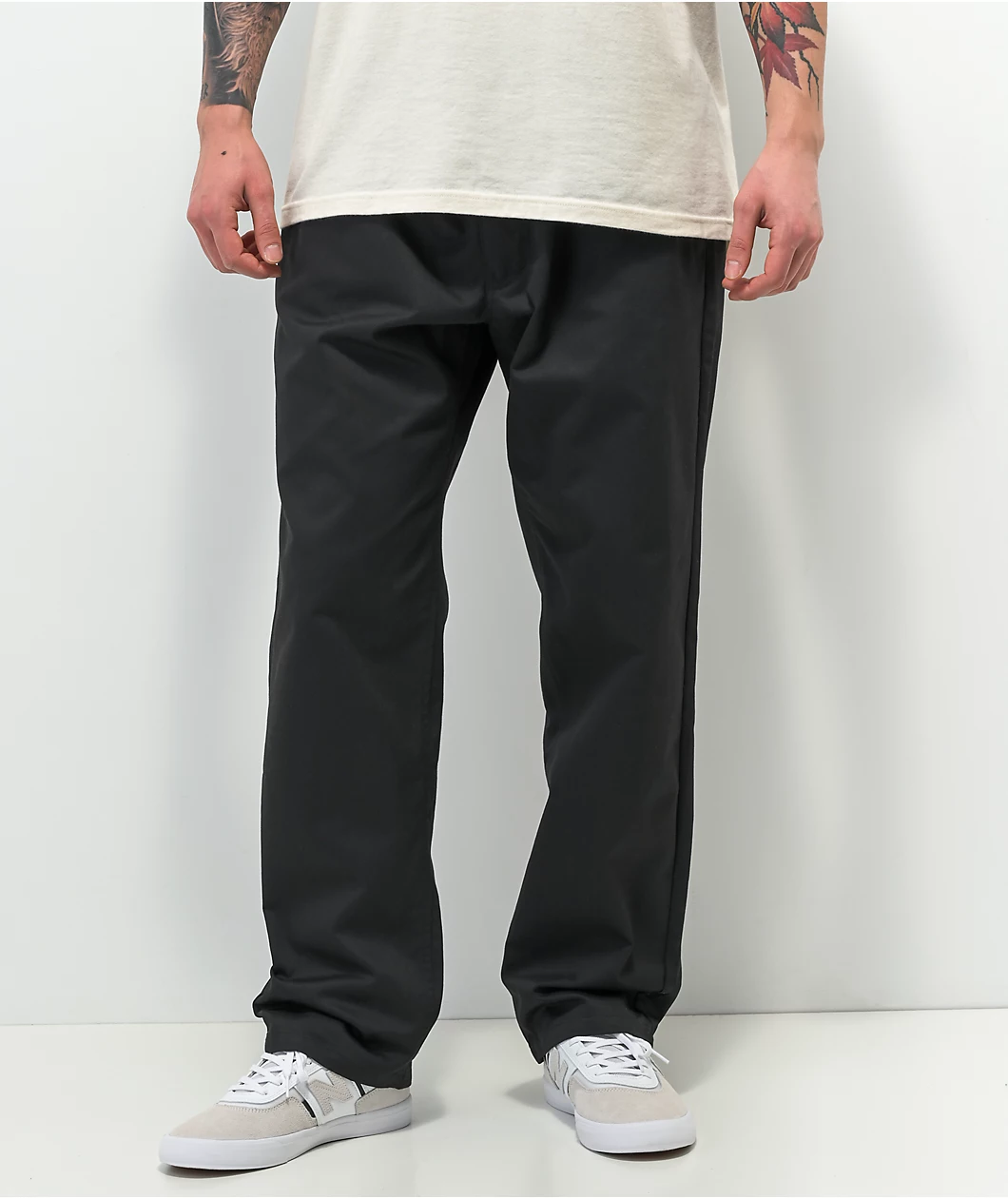 Empyre Tyson Loose Fit Black Elastic Waist Skate Pants