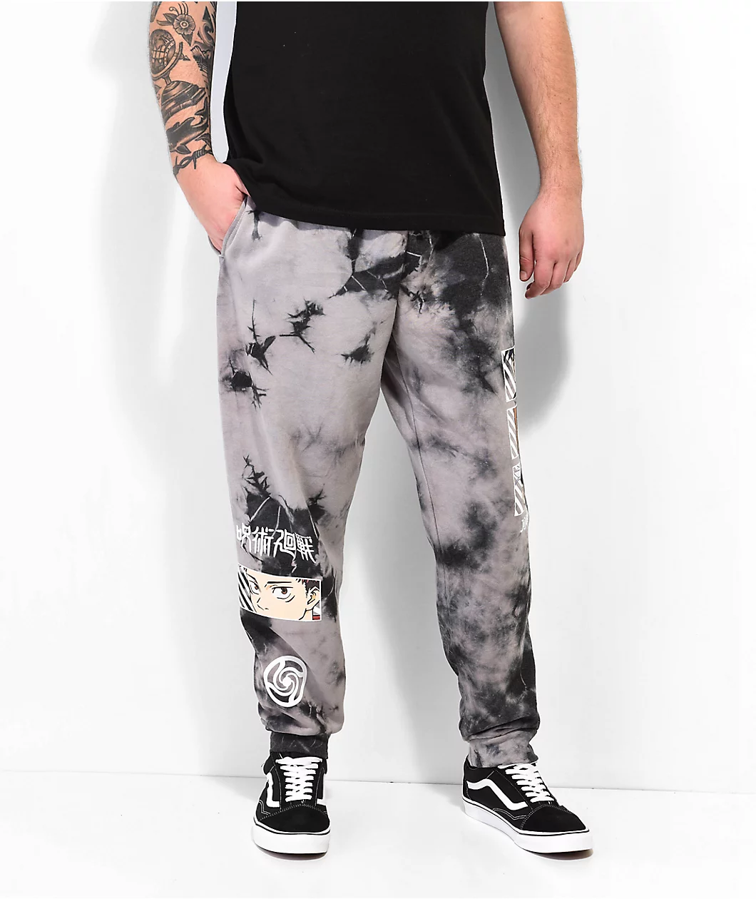 Episode X Jujutsu Kaisen Black Tie Dye Sweatpants - Image 5