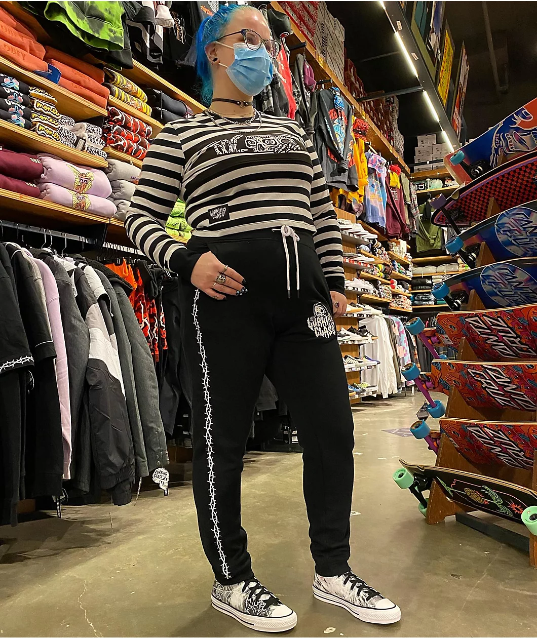 Lurking Class By Sketchy Tank Thorns Black Jogger Sweatpants - Image 3