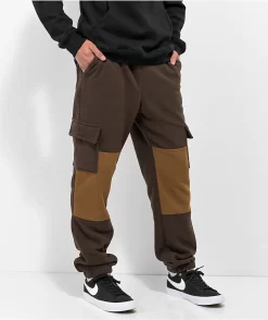 Monet Cozay Brown Micro Fleece Cargo Pants