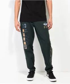 Primitive Reboot Green Fleece Sweatpants