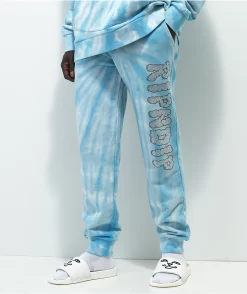 RIPNDIP Sent From Heaven Blue Tie Dye Sweatpants