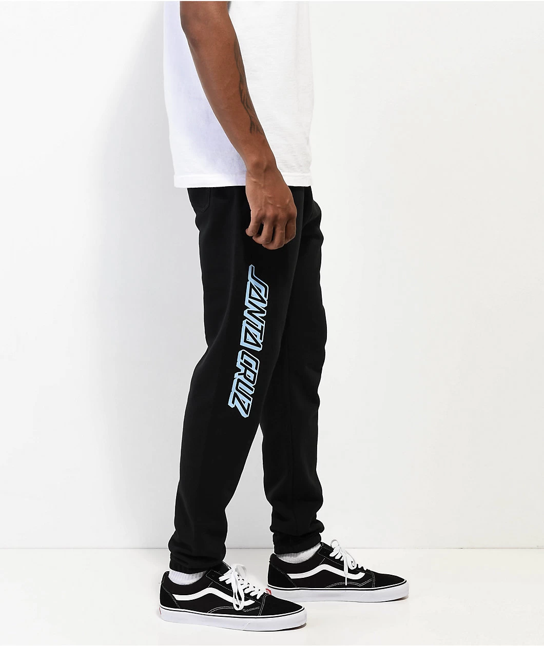 Santa Cruz Outline Stripe Black Sweatpants - Image 3