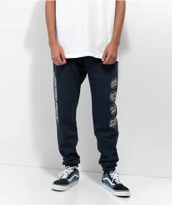 Santa Cruz Outline Stripe Navy Sweatpants