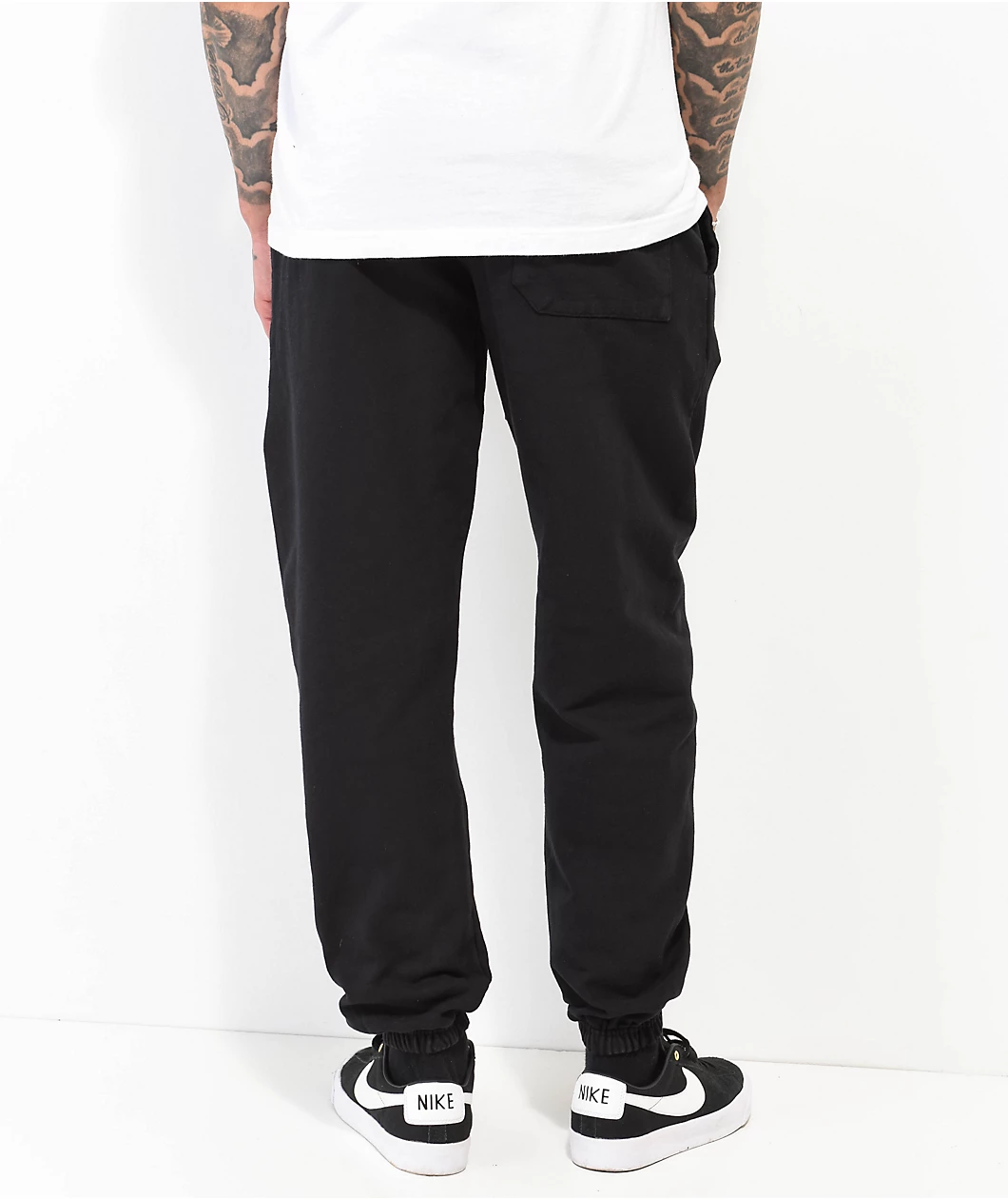 Shaka Wear Garment Dye Black Sweatpants - Image 2