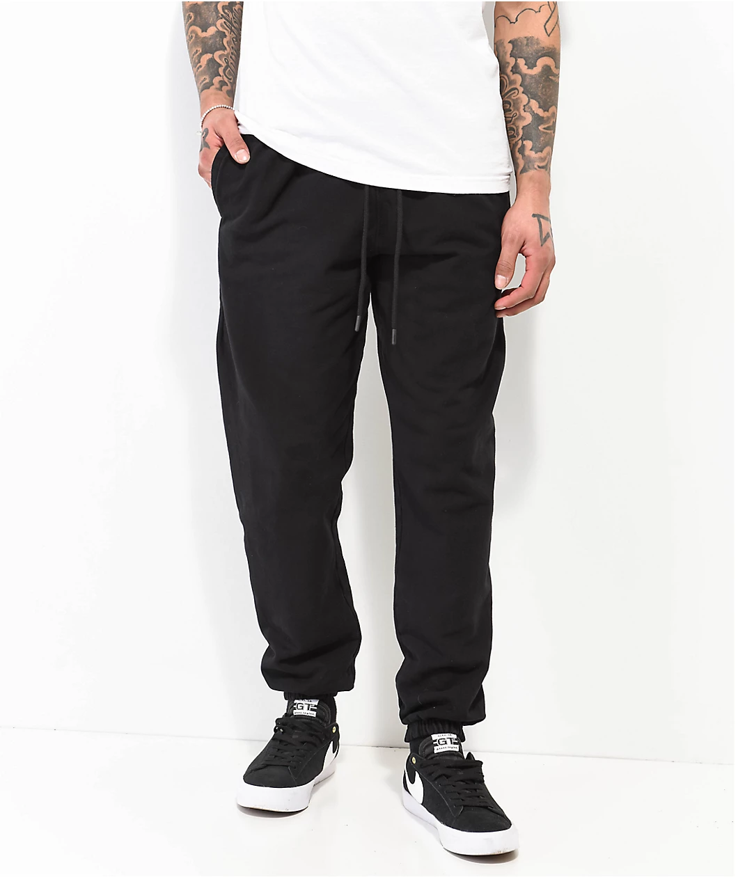 Shaka Wear Garment Dye Black Sweatpants