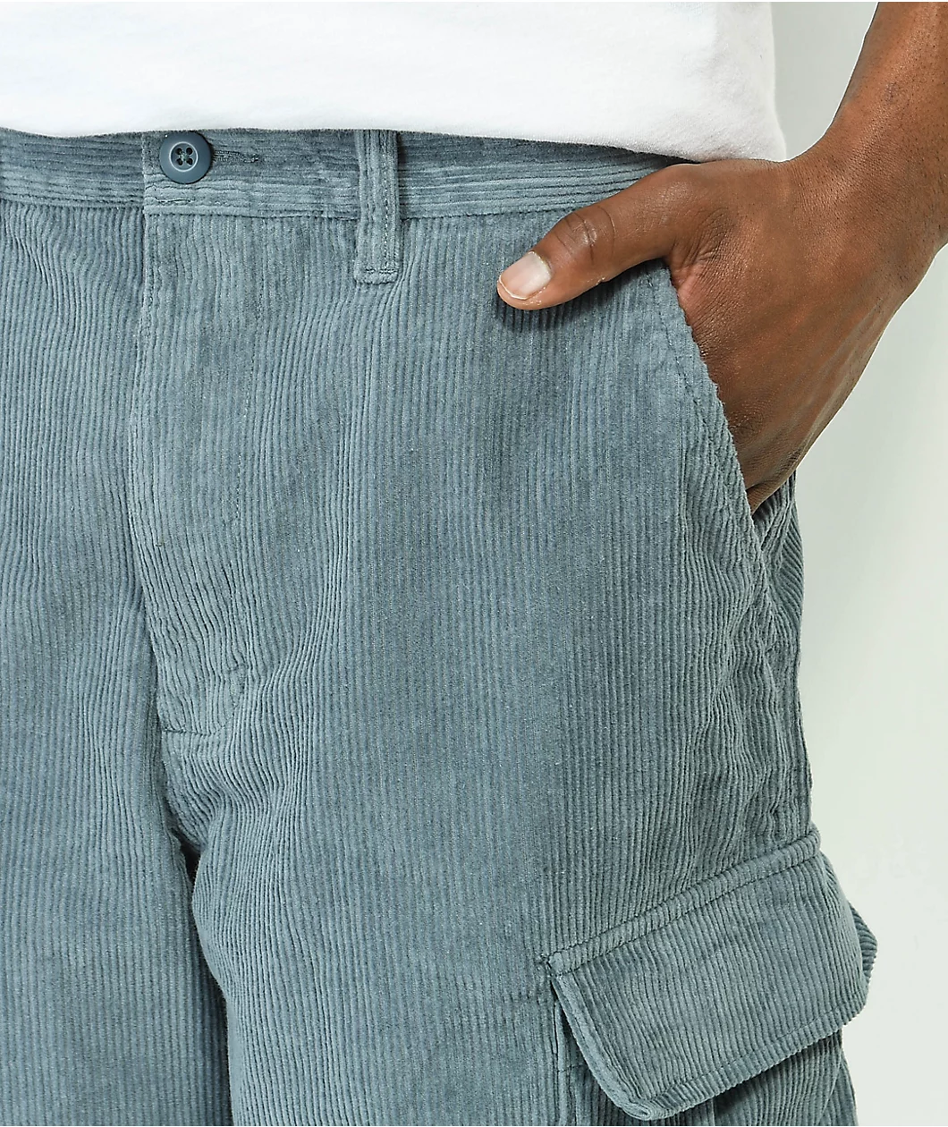 Vans Loose Cargo Stormy Grey Corduroy Pants - Image 4