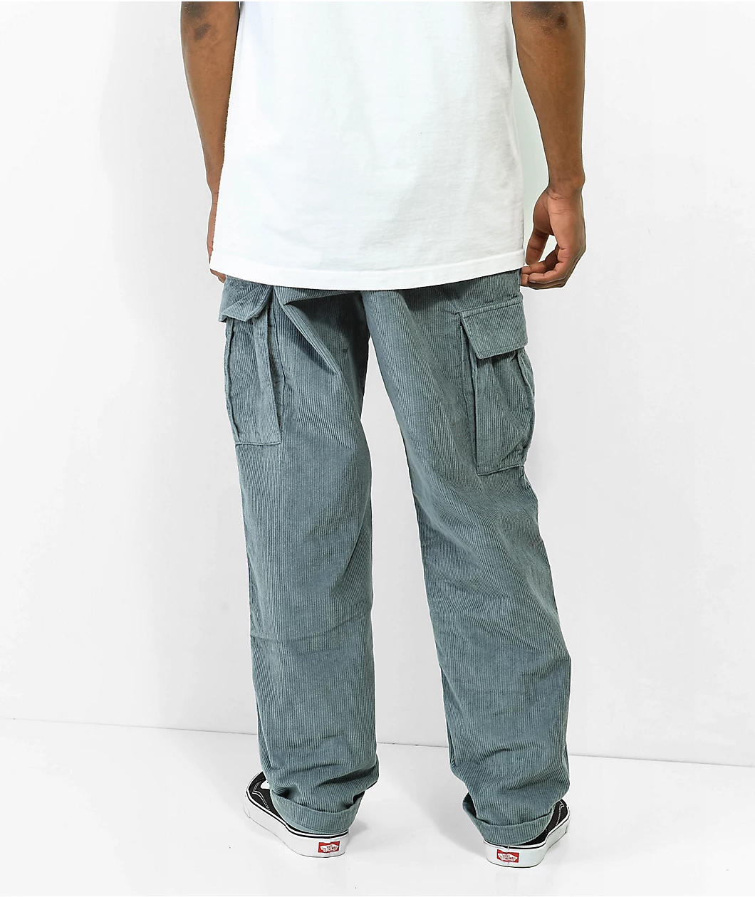 Vans Loose Cargo Stormy Grey Corduroy Pants - Image 2