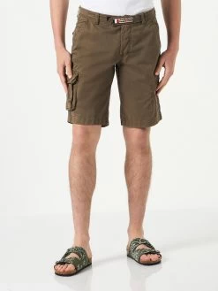 Man Brown Cargo Bermuda With Pockets