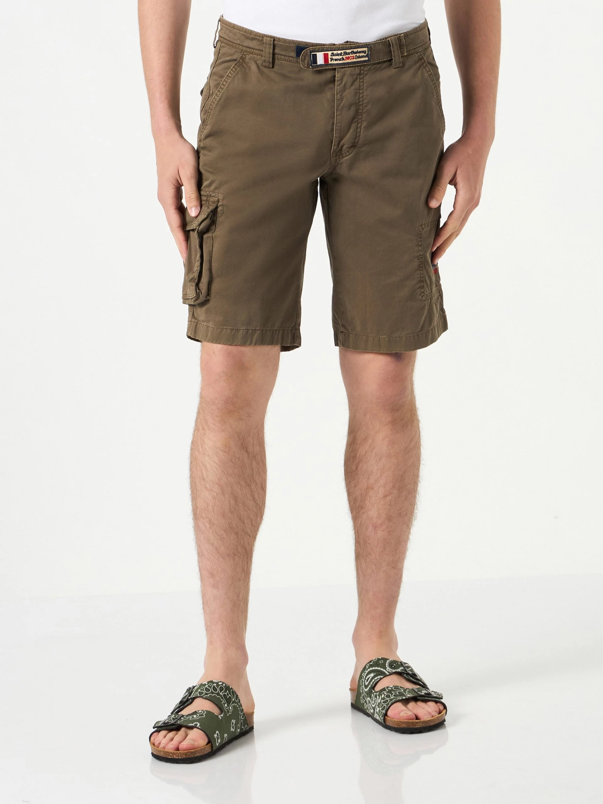 Man Brown Cargo Bermuda With Pockets