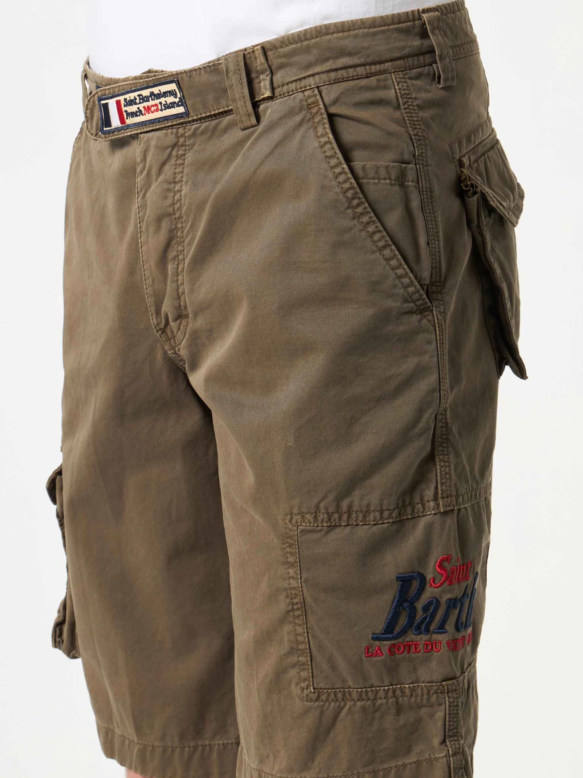Man Brown Cargo Bermuda With Pockets - Image 3