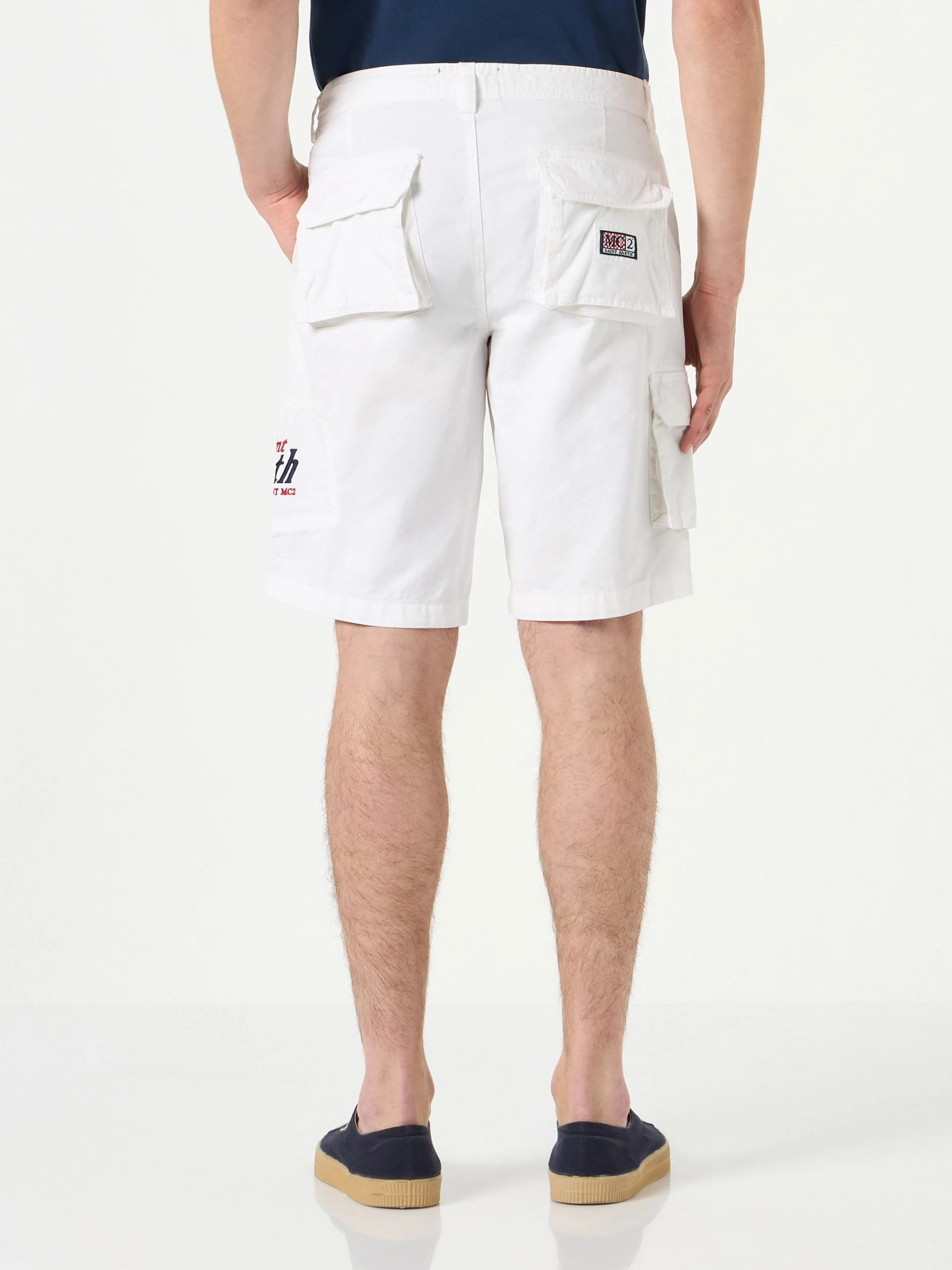 White Cargo Bermuda With Pockets - Image 2