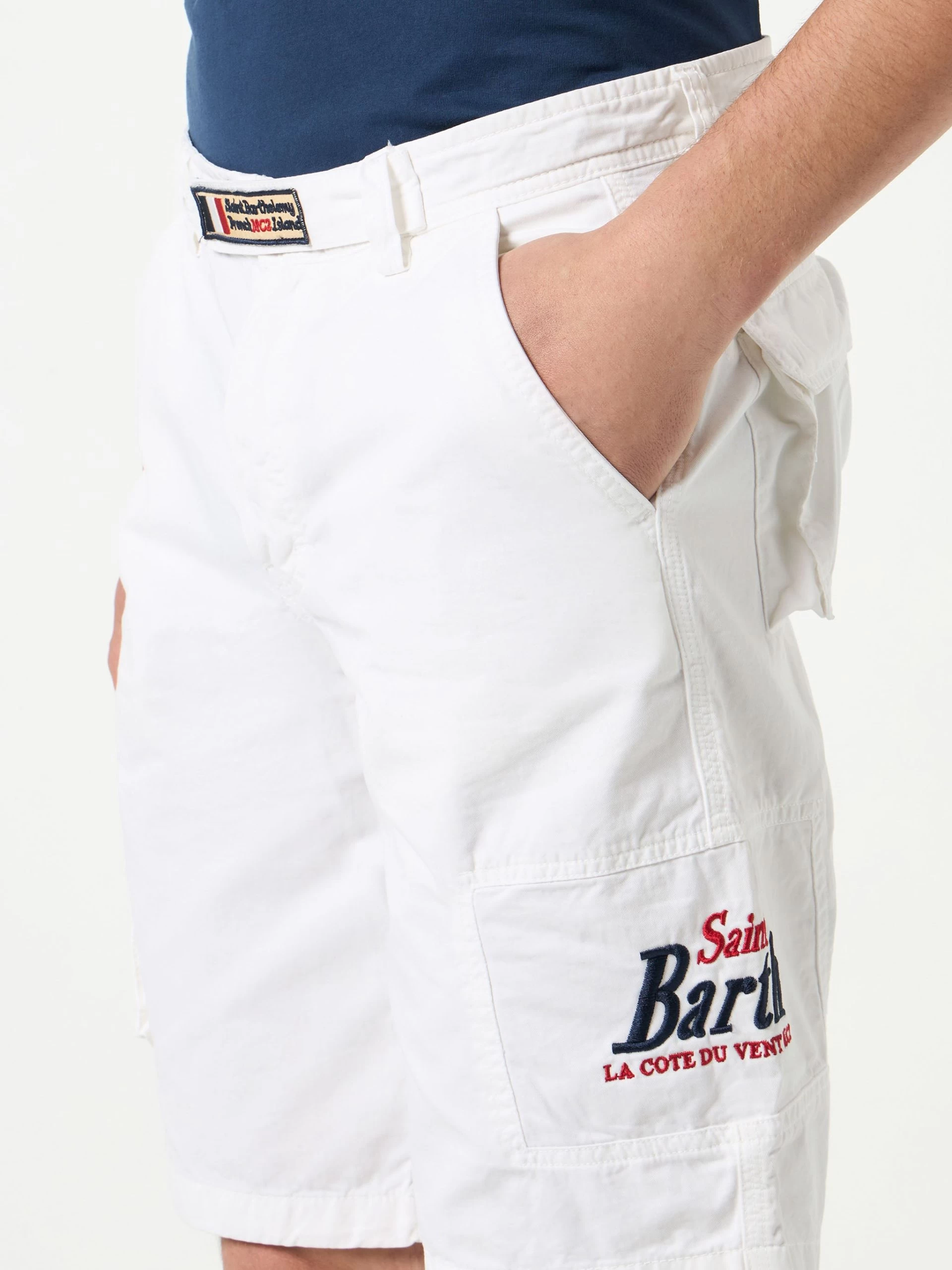 White Cargo Bermuda With Pockets - Image 3